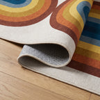 Absida Rainbow Rug folded corner detail