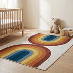 Absida Rainbow Rug in a nursery