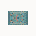 Birds Of A Feather Aqua Rug 3x5