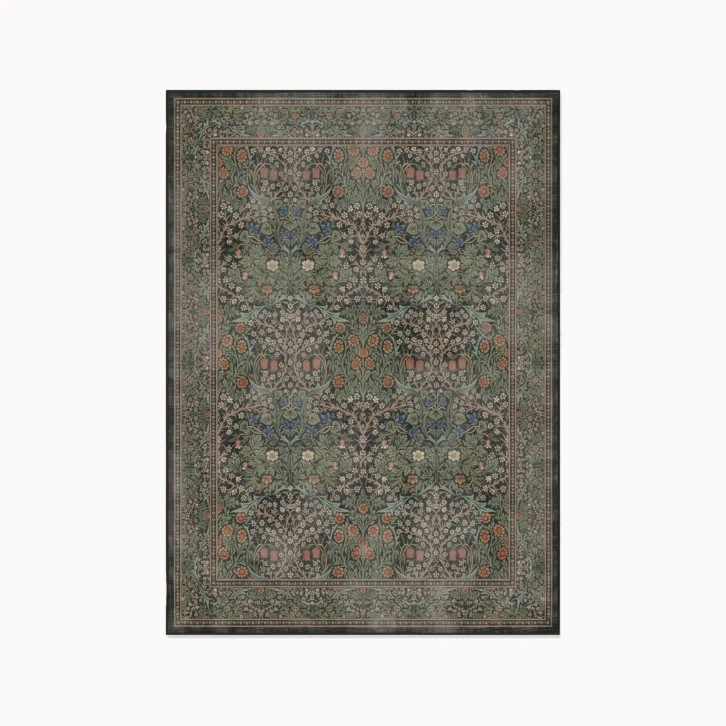 Blackthorn Forest Green Rug 5x7