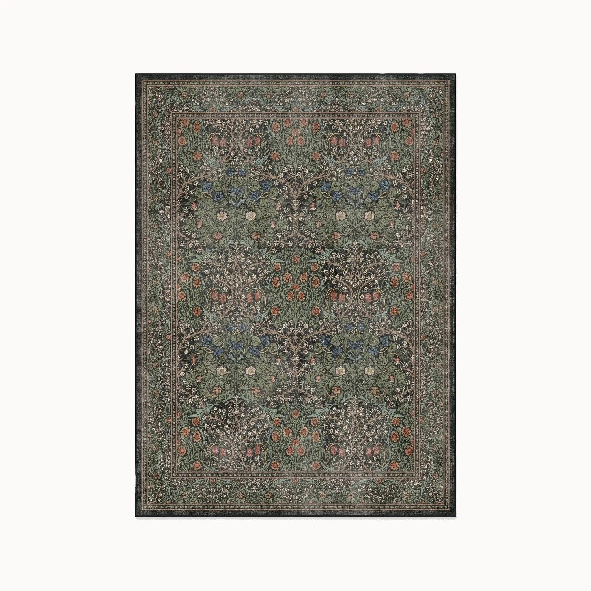 Blackthorn Forest Green Rug 5x7