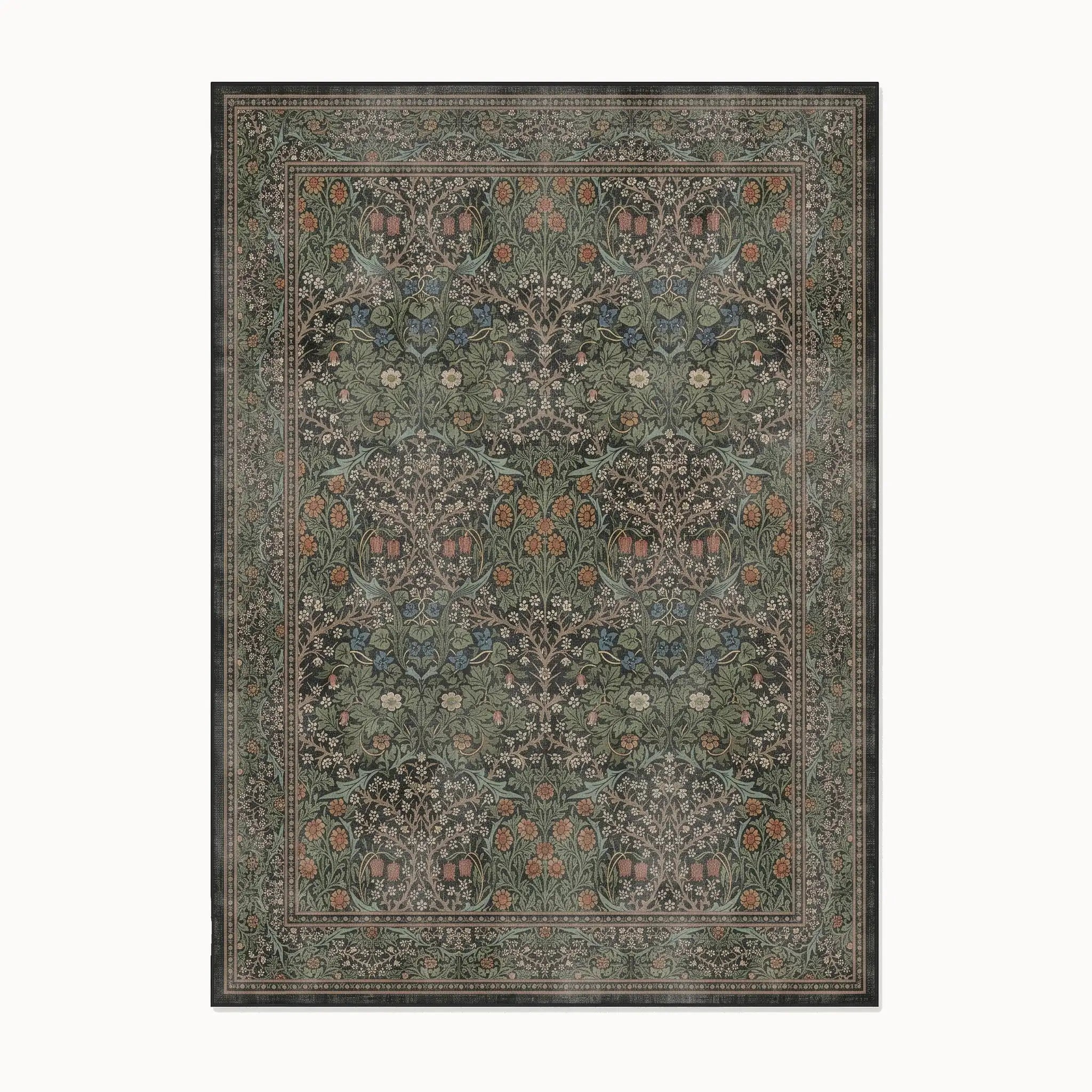 Blackthorn Forest Green Rug 8x10