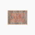 Calabria Coral Multicolor Rug in the 3 ft by 5 ft size