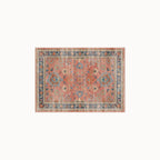 Calabria Coral Multicolor Rug in the 3 ft by 5 ft size