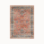 Calabria Coral Multicolor Rug in the 5 ft by 7 ft size