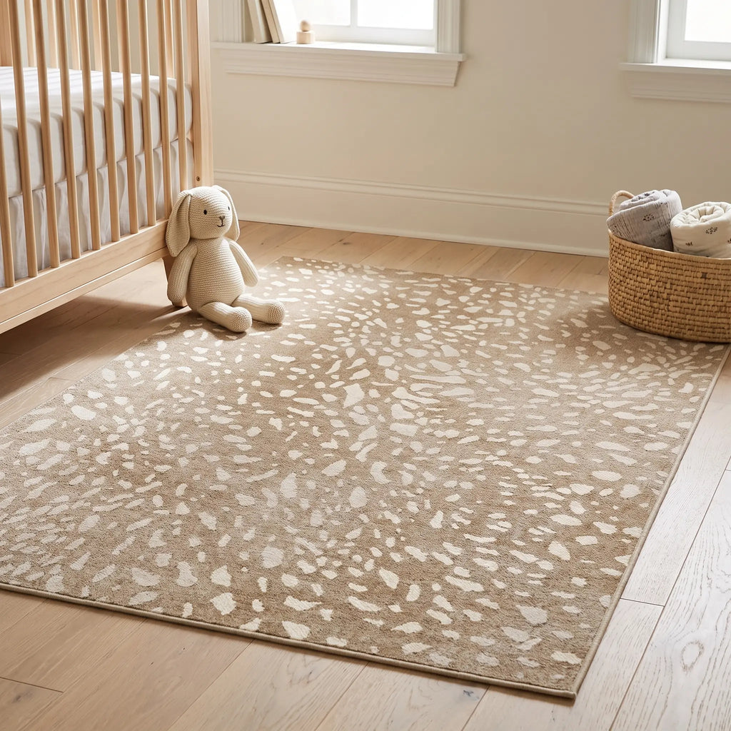 Fawn Natural Rug in a nursery