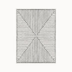 Inkdrop Black and Ivory Rug 5x7