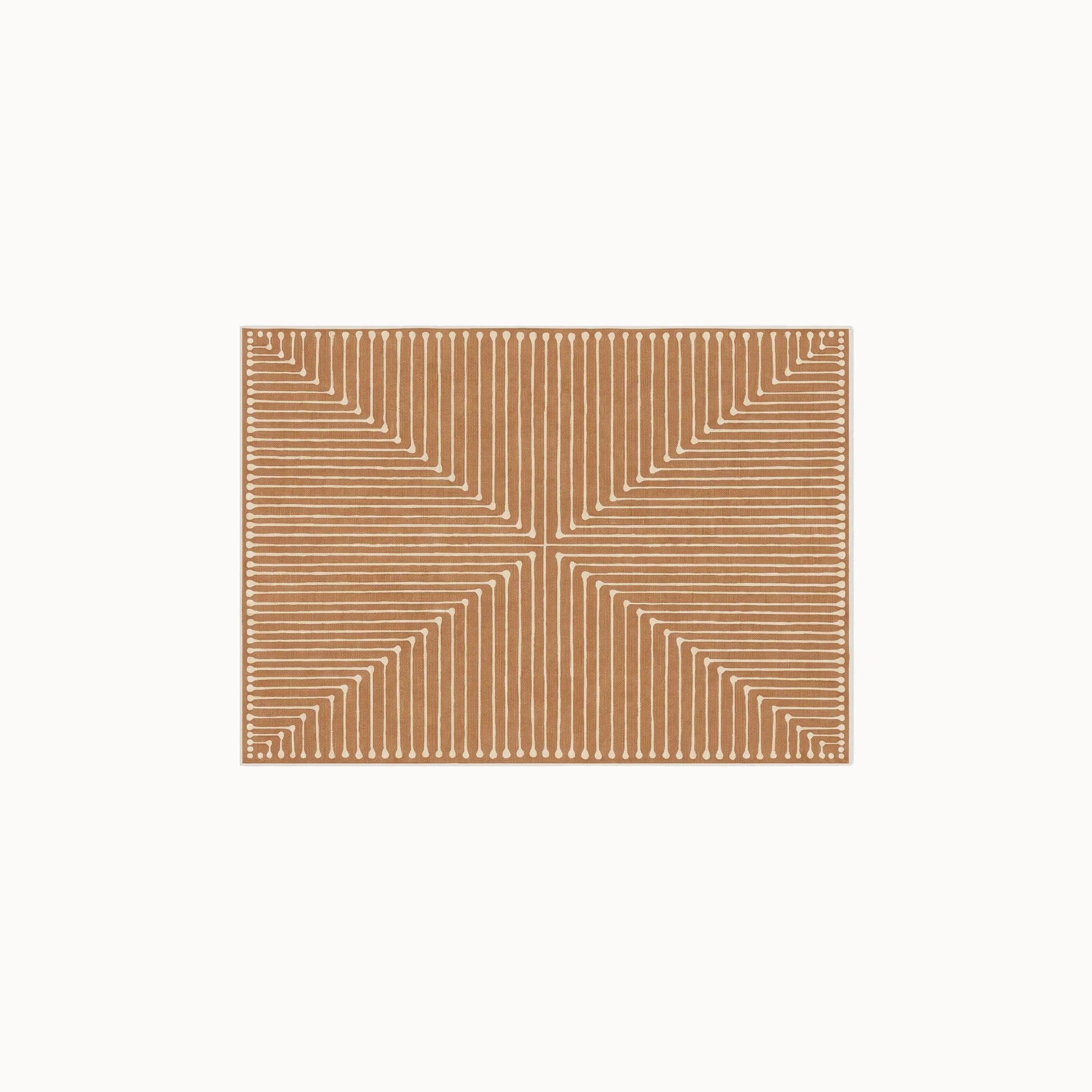 Inkdrop Copper Rug 3x5