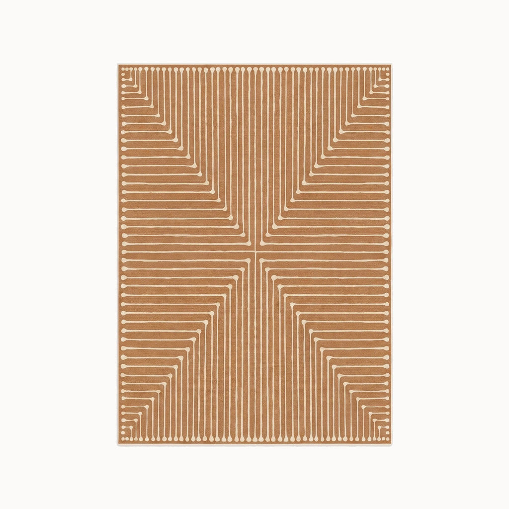 Inkdrop Copper Rug 5x7