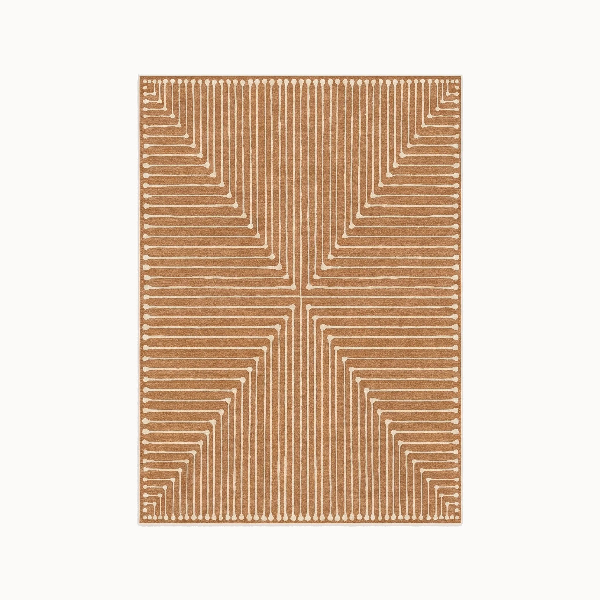 Inkdrop Copper Rug 5x7