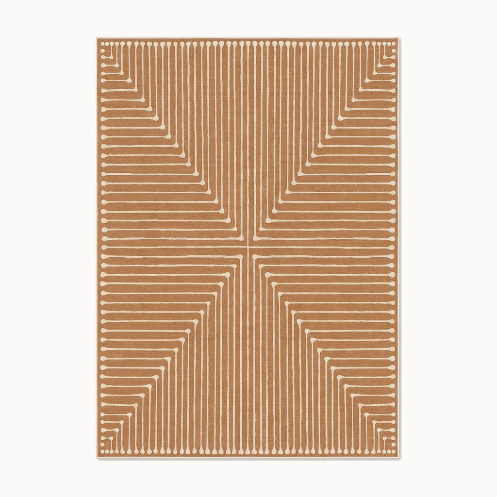 Inkdrop Copper Rug 8x10
