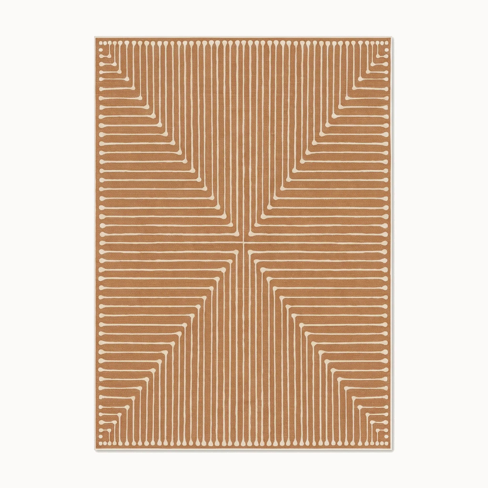 Inkdrop Copper Rug 8x10