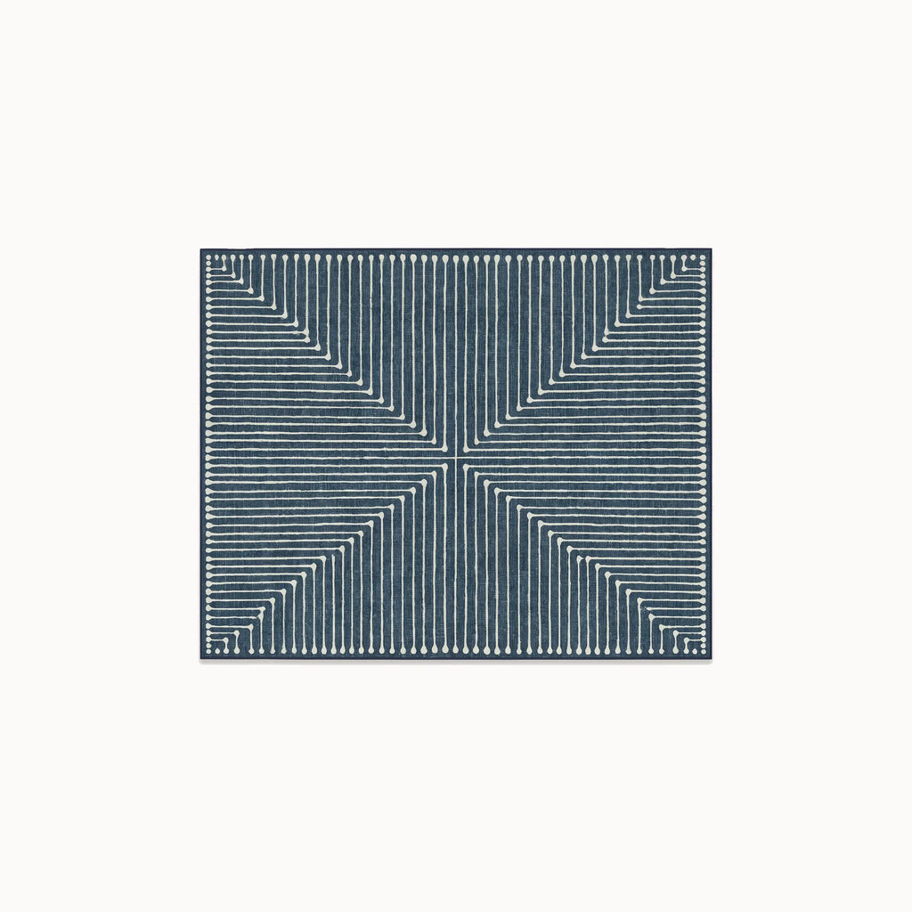 Inkdrop Lapis Blue Rug 3x5