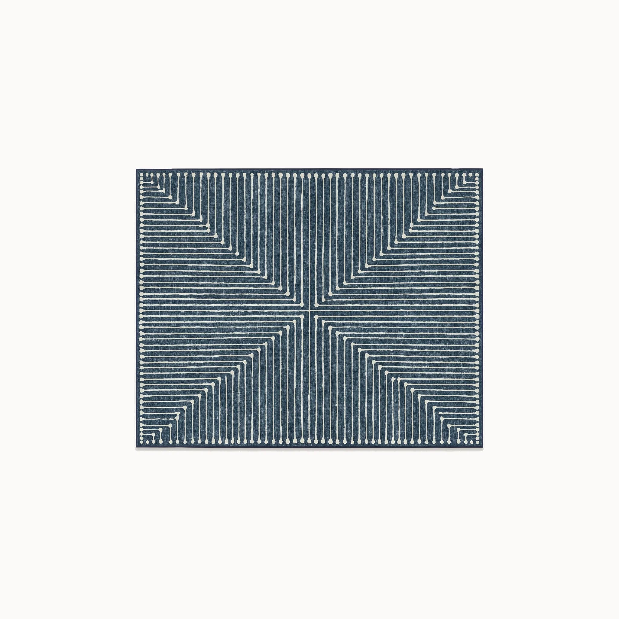 Inkdrop Lapis Blue Rug 3x5