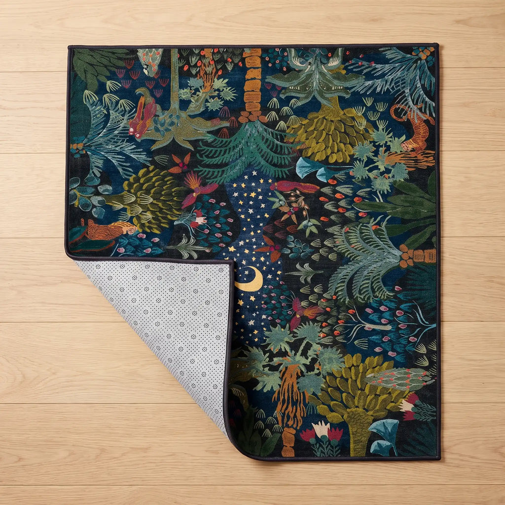 Josephine Midnight Rug folded corner detail