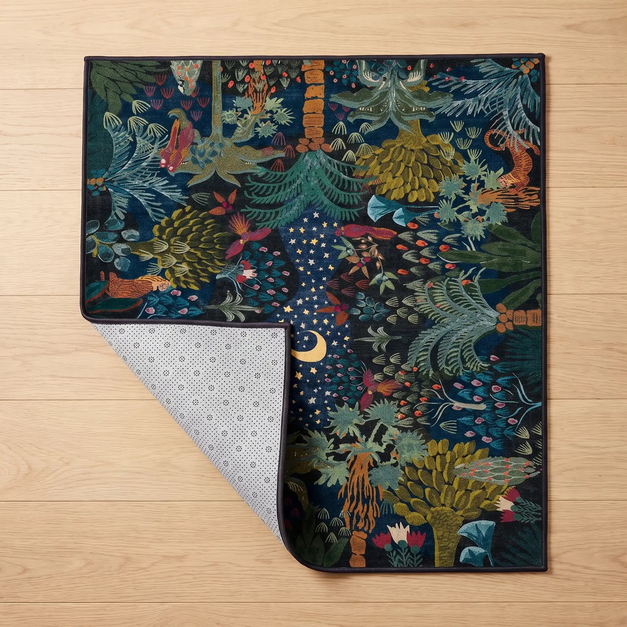 Josephine Midnight Rug folded corner detail