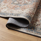 Kamran Coral Rug folded corner detail