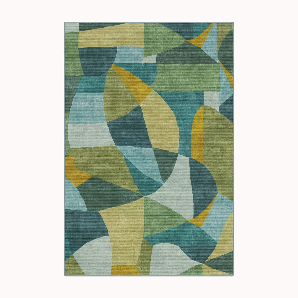 Kayla Teal Green Rug 8x10