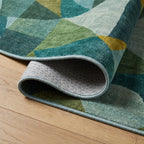 Kayla Teal Green Rug detail