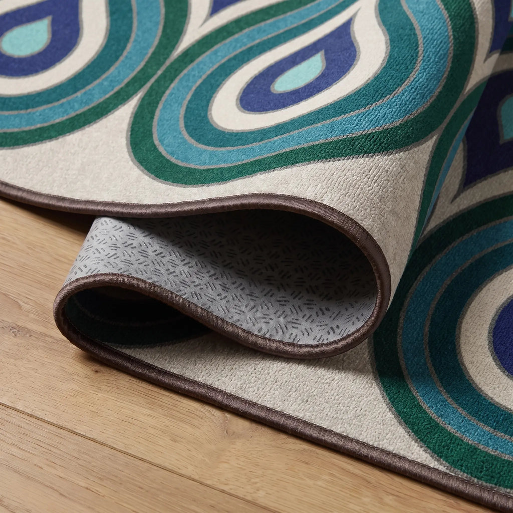 Milano Peacock Rug detail