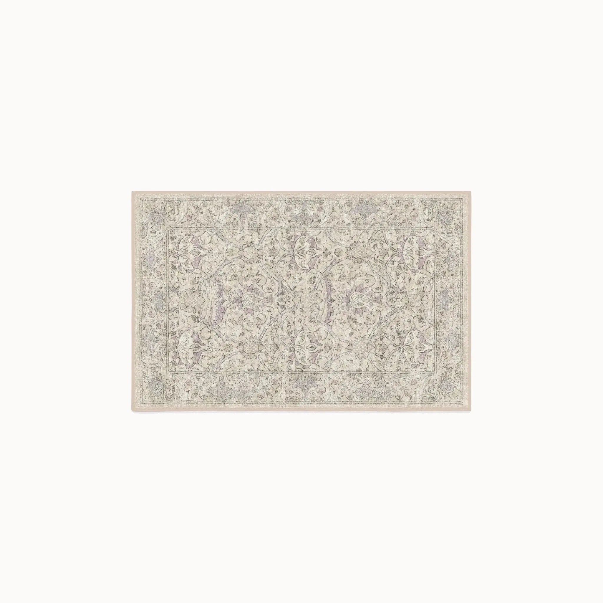 Montreal Beige and Lilac Rug in the 3 ft by 5 ft size