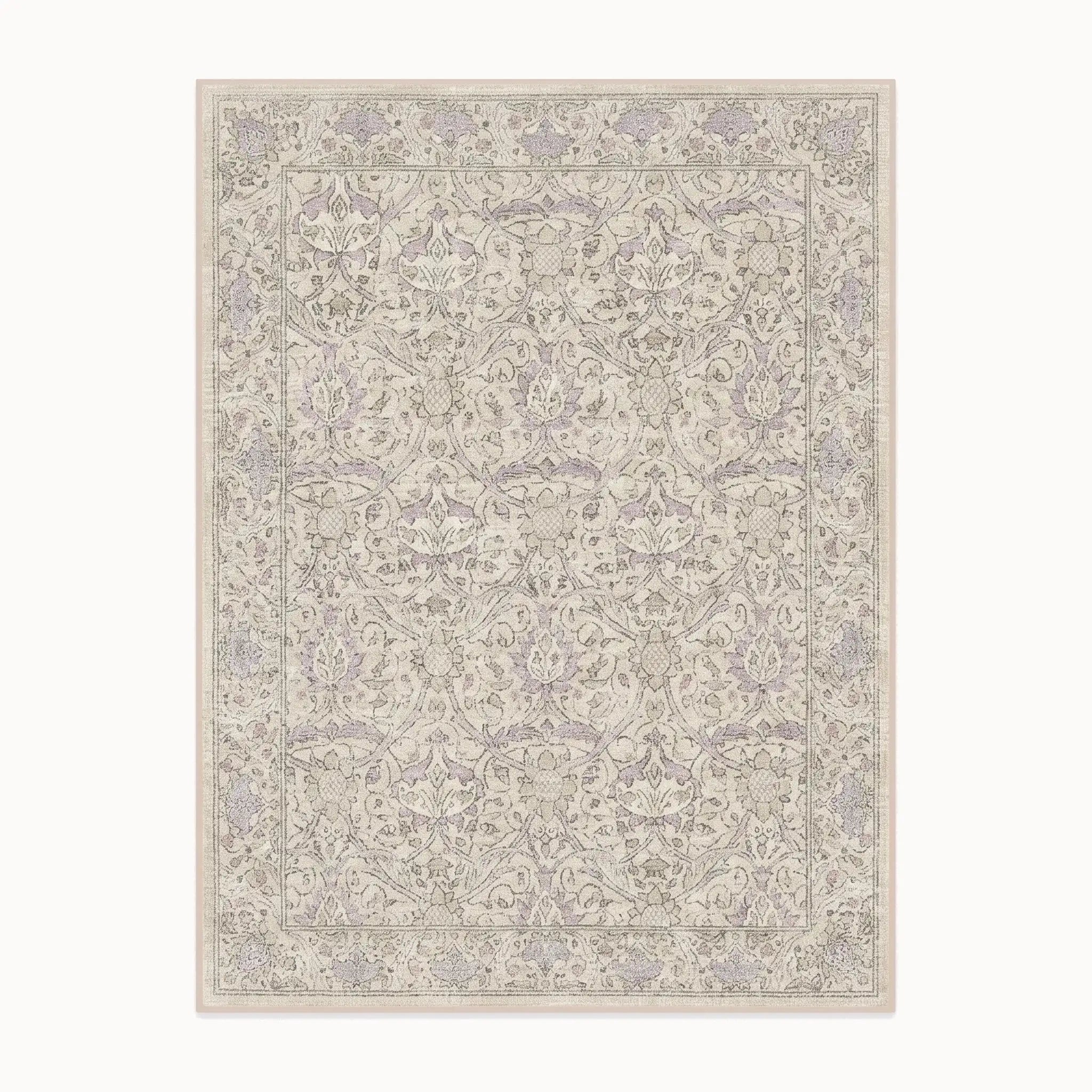 Montreal Beige and Lilac Rug in the 8 ft by 10 ft size