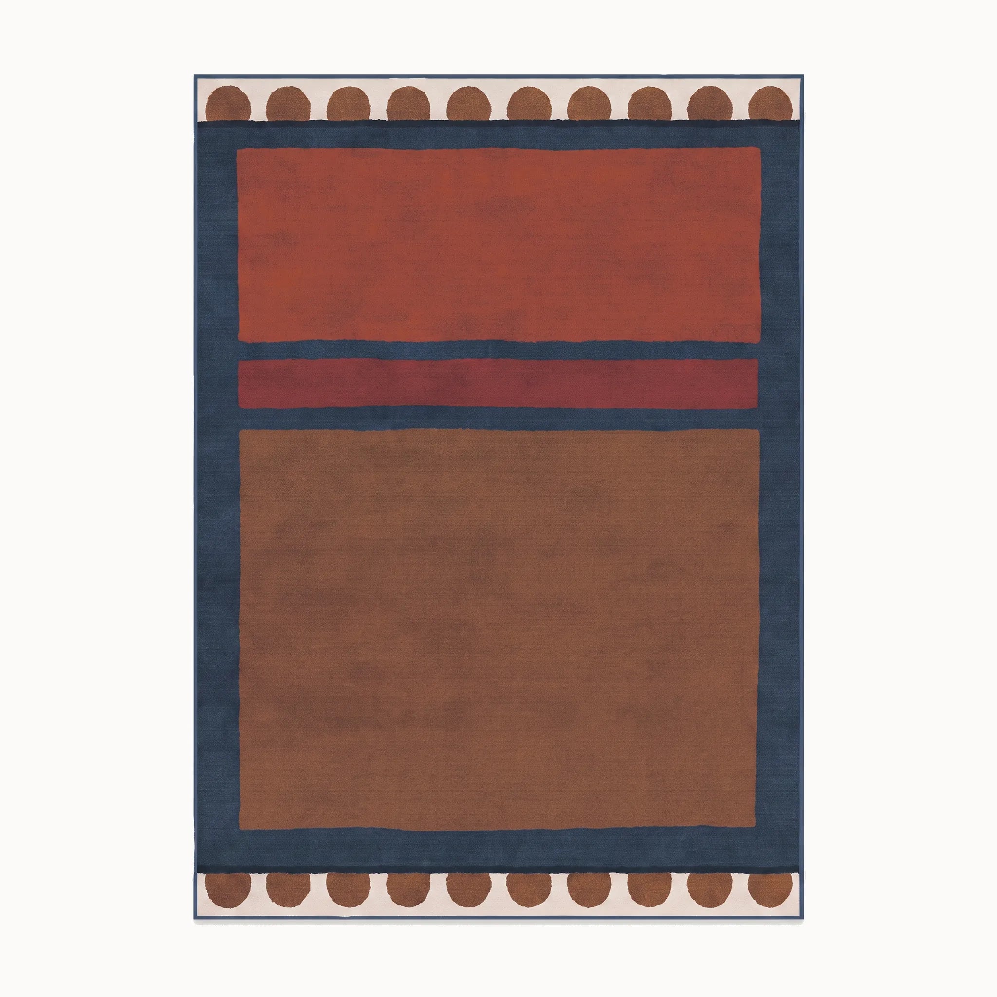 Nina Indigo and Rust Rug 8x10