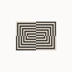 Op Art Charcoal Rug 3x5
