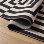 Op Art Charcoal Rug detail