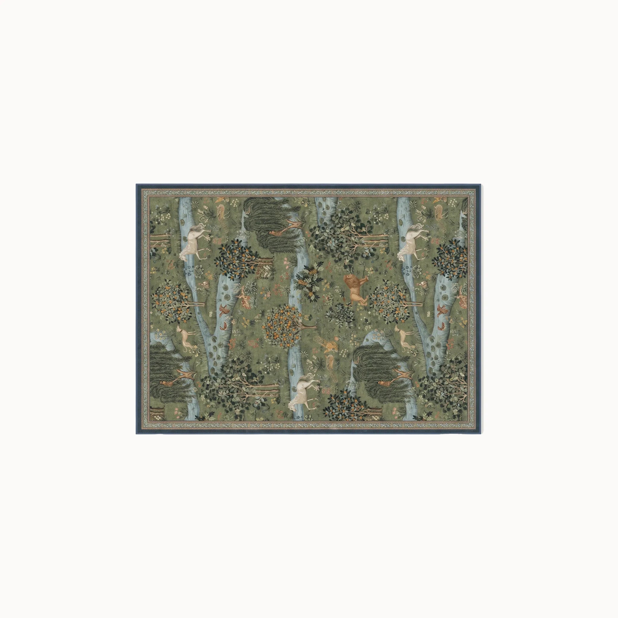Owl and Willow Green Rug 3x5