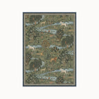 Owl and Willow Green Rug 5x7