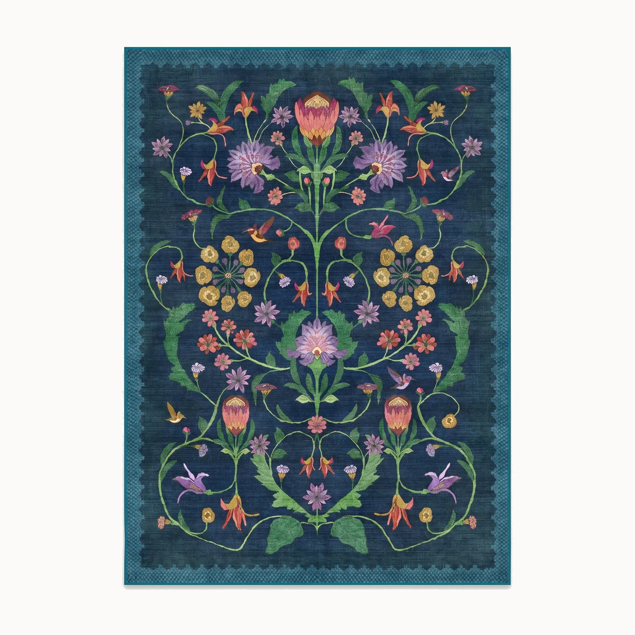 Protea Blue Rug 8x10