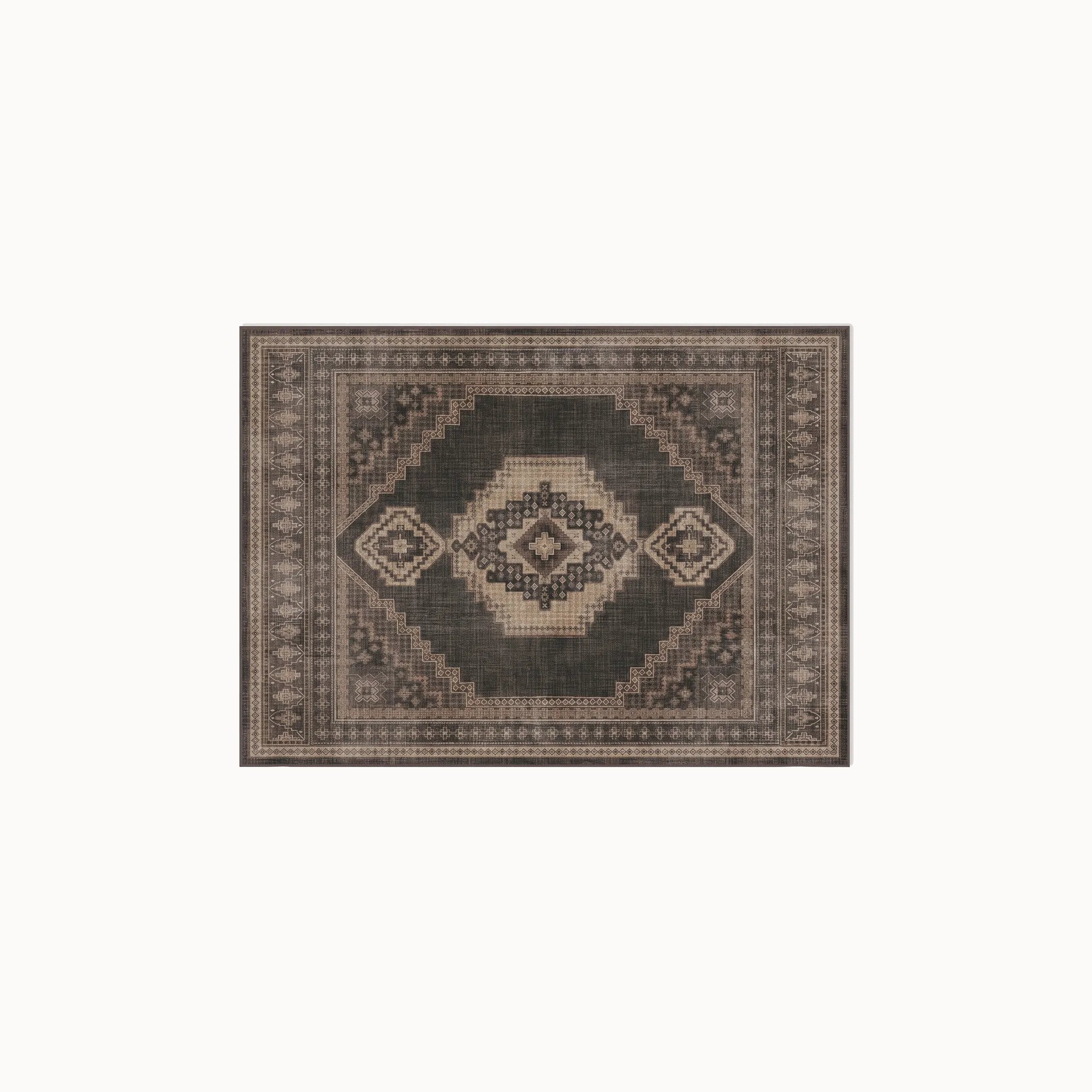 Rayne Charcoal and Tan Rug 3x5