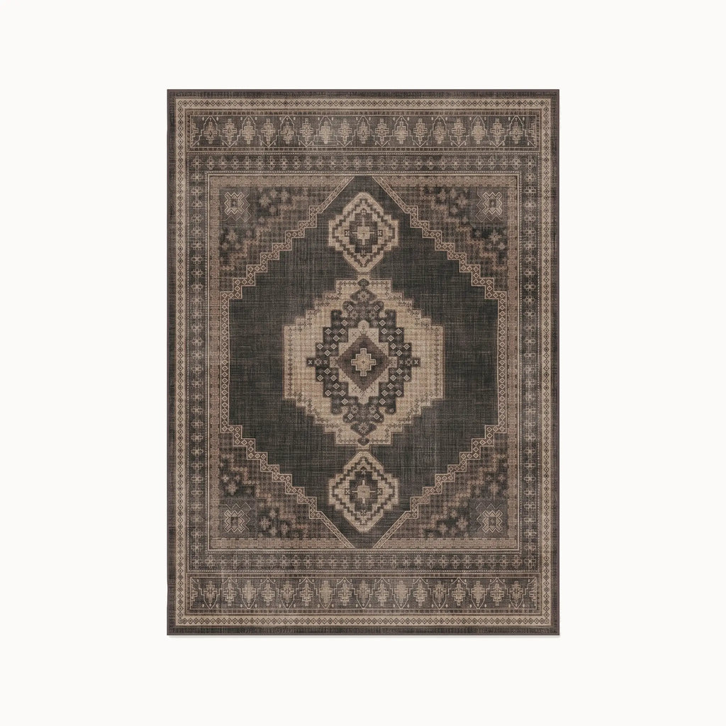 Rayne Charcoal and Tan Rug 5x7
