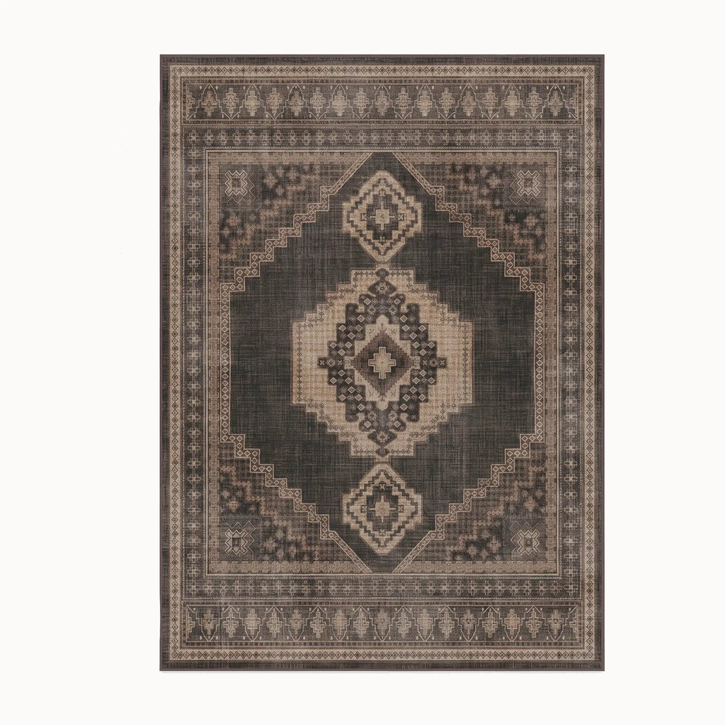 Rayne Charcoal and Tan Rug 8x10