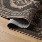 Rayne Charcoal and Tan Rug detail