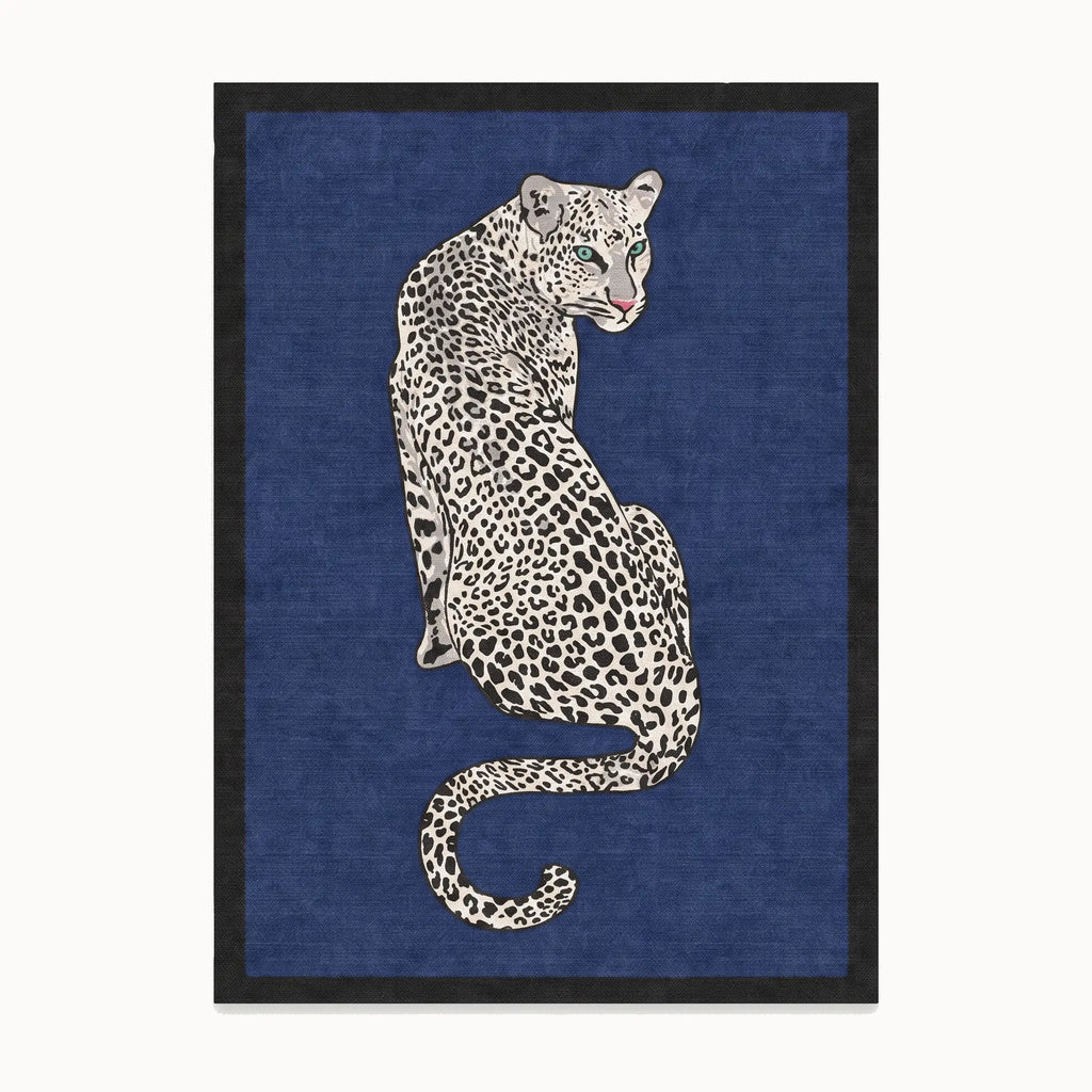 Snow Leopard Sapphire Rug 8x10