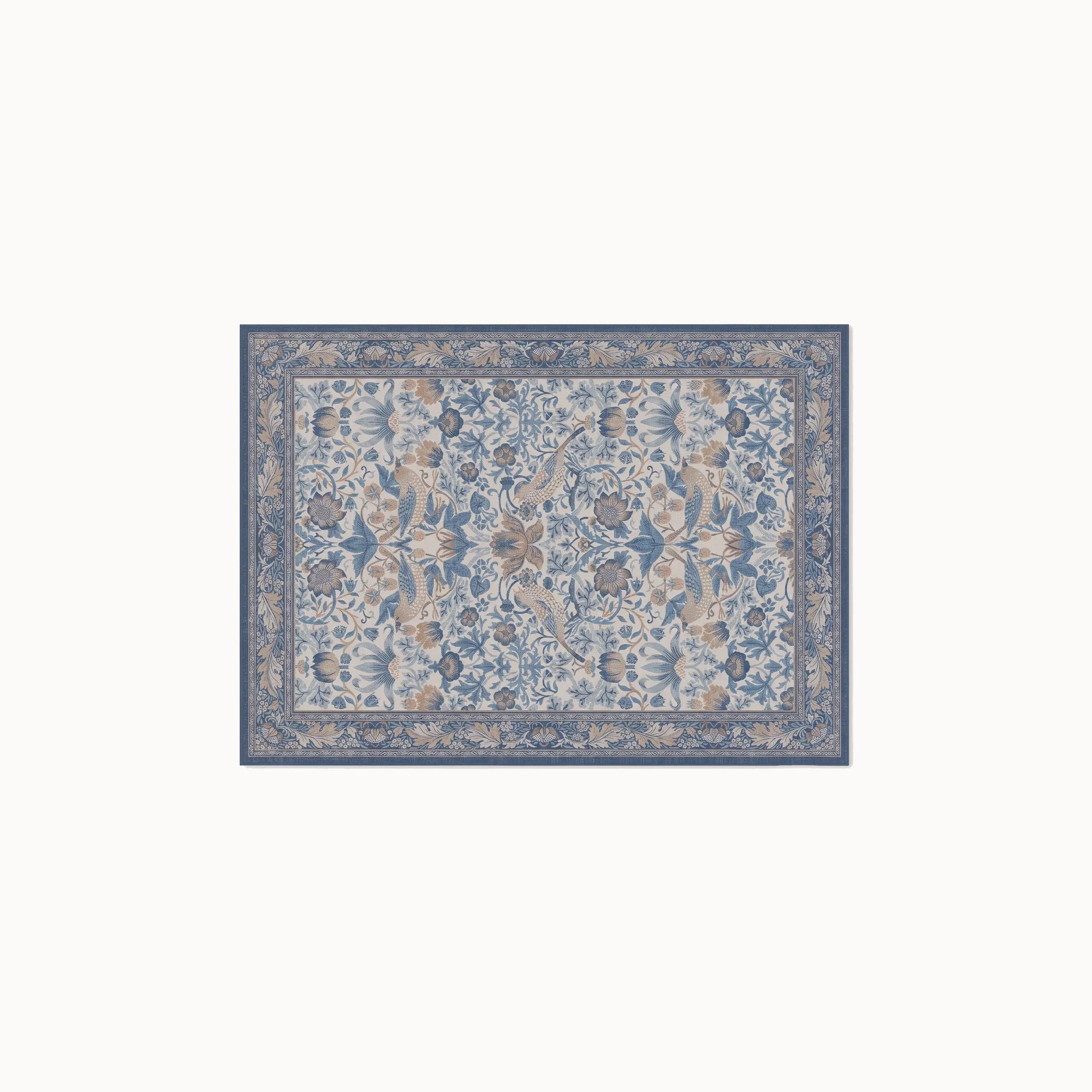 Strawberry Thief Indigo and Ivory Rug 3x5