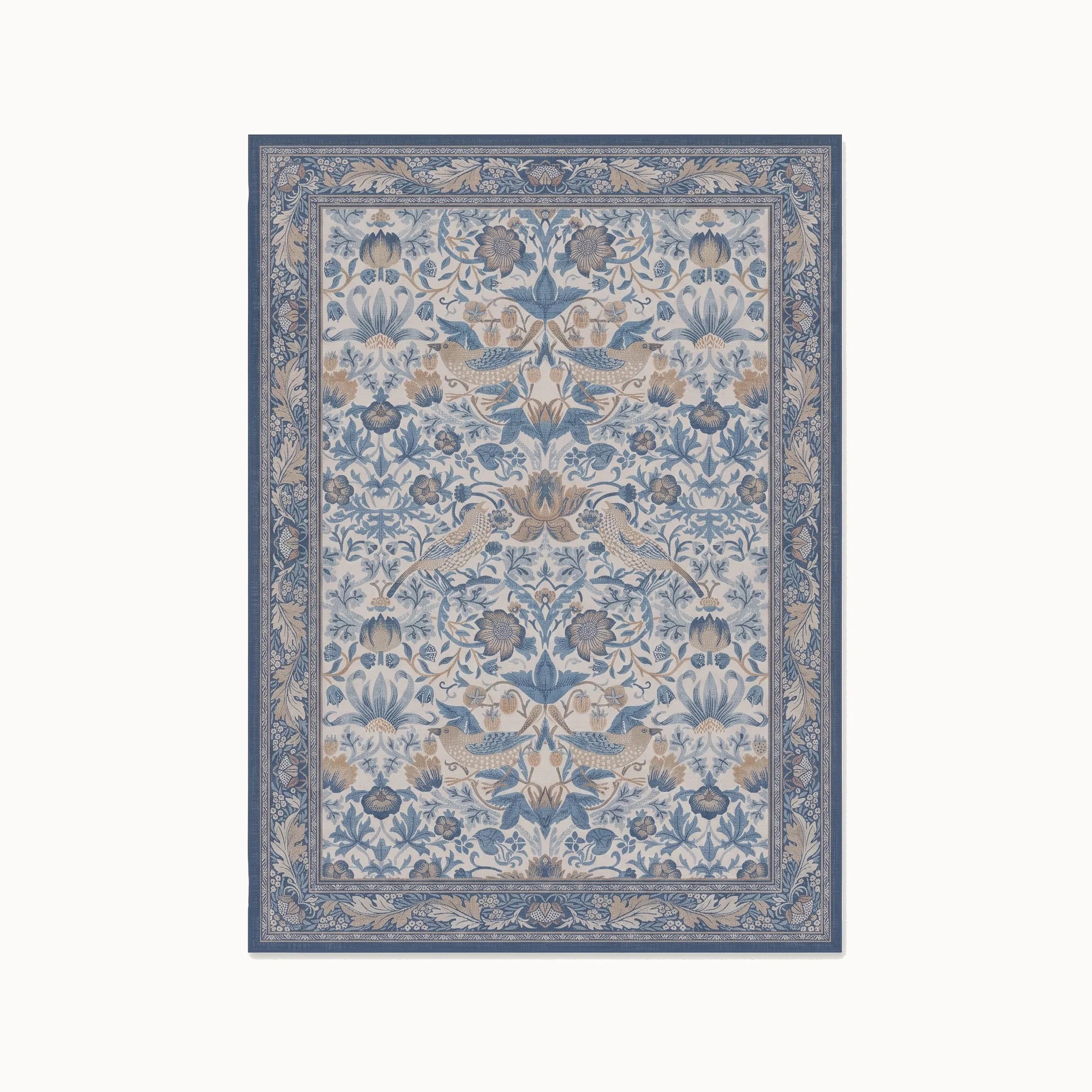 Strawberry Thief Indigo and Ivory Rug 5x7