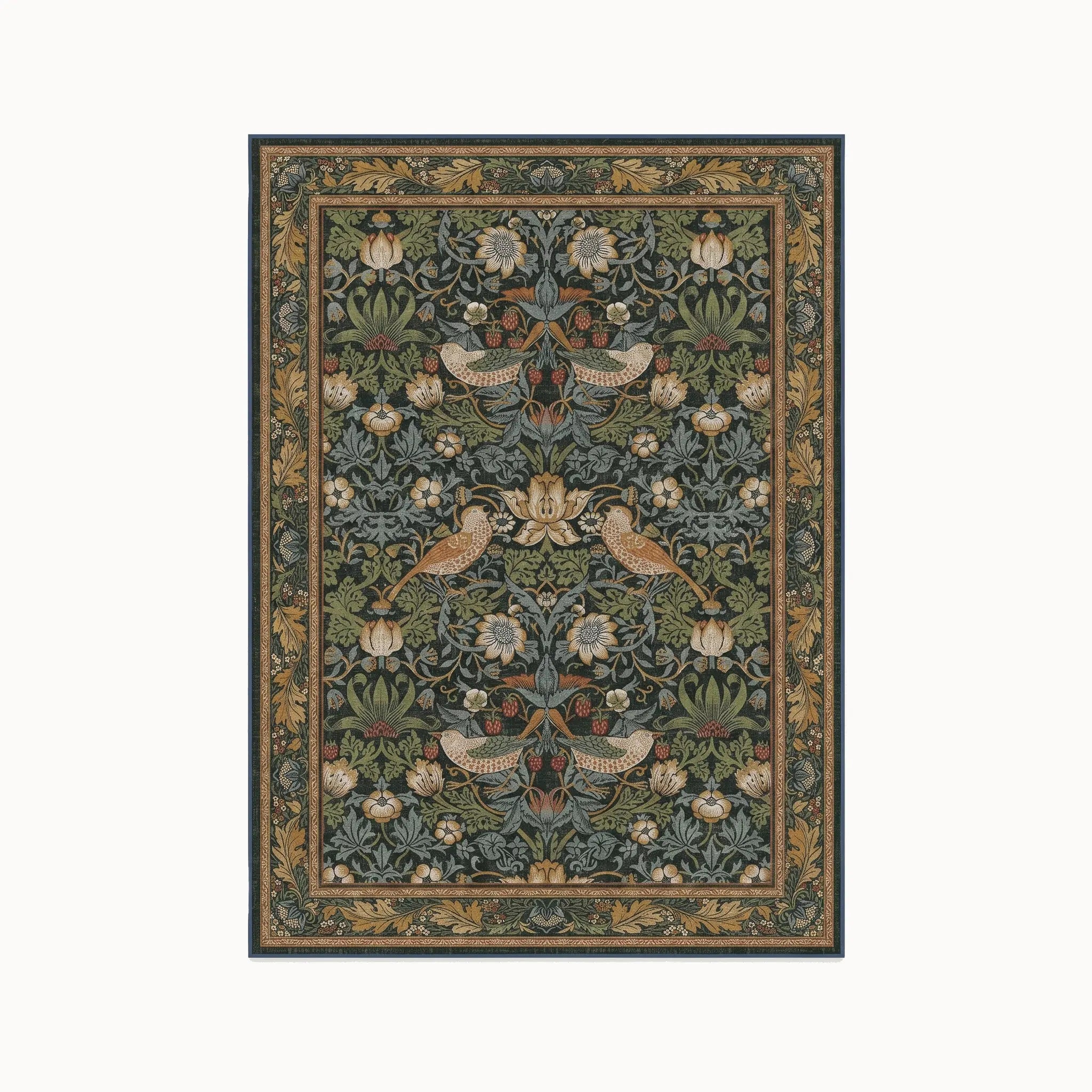 Strawberry Thief Indigo Rug 5x7