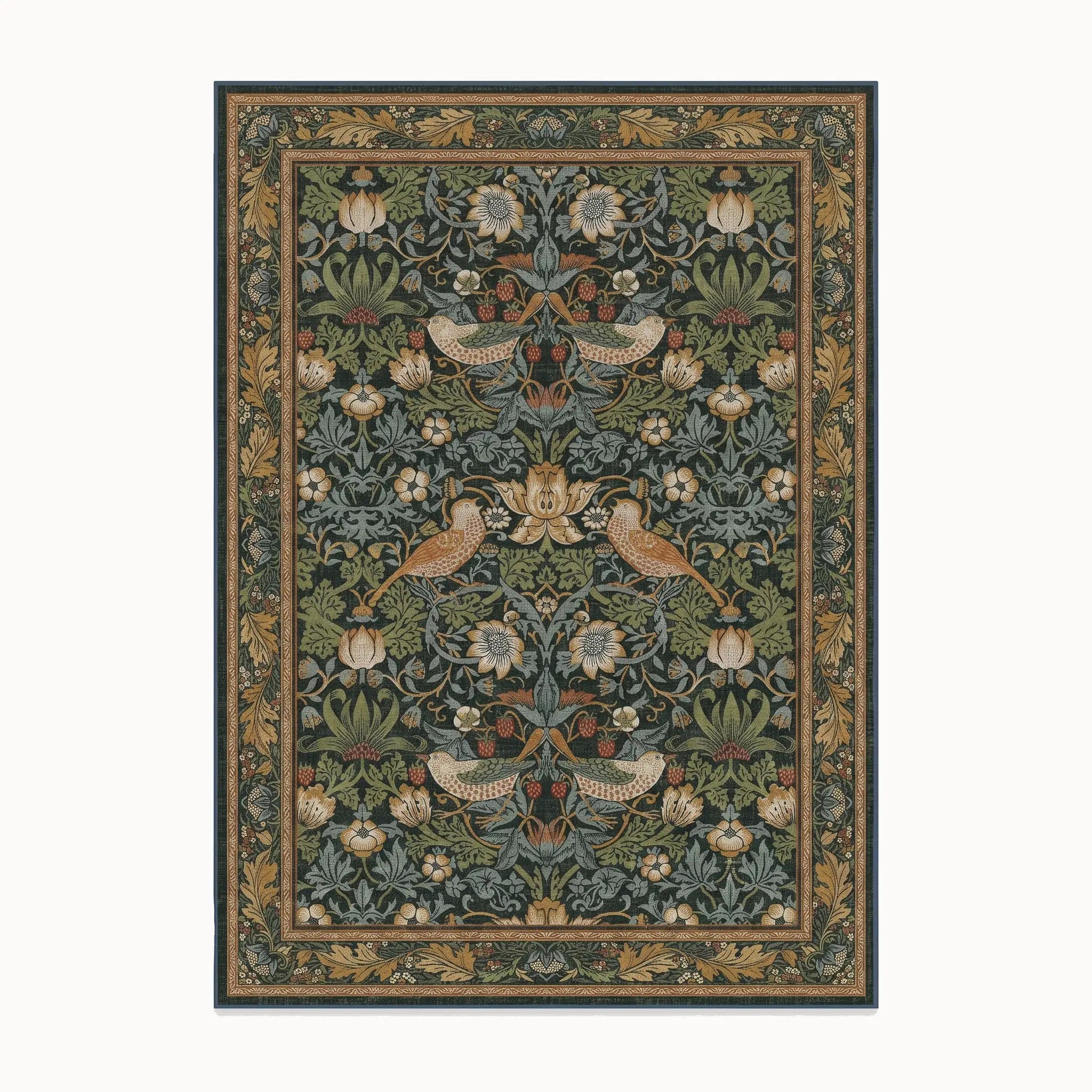 Strawberry Thief Indigo Rug 8x10