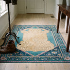 Tigris Blue Rug in an entryway