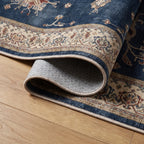 Verena Sapphire Blue Rug folded corner detail