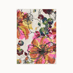 Watercolor Floral Multicolor Rug 5x7
