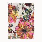 Watercolor Floral Multicolor Rug 8x10